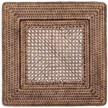 Caspari Rattan Placemat Beige 31x31cm