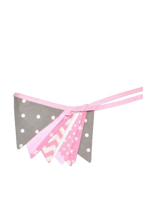Baby Star Kinder Dekorative Girlande Rosa 300εκ.