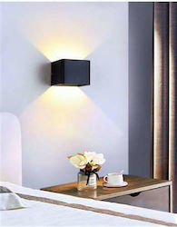 Atman Lamp Wall LED Black 10x10x8cm