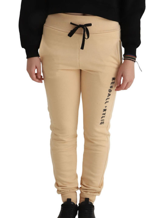 Kendall + Kylie Γυναικείο Υφασμάτινο Παντελόνι Beige