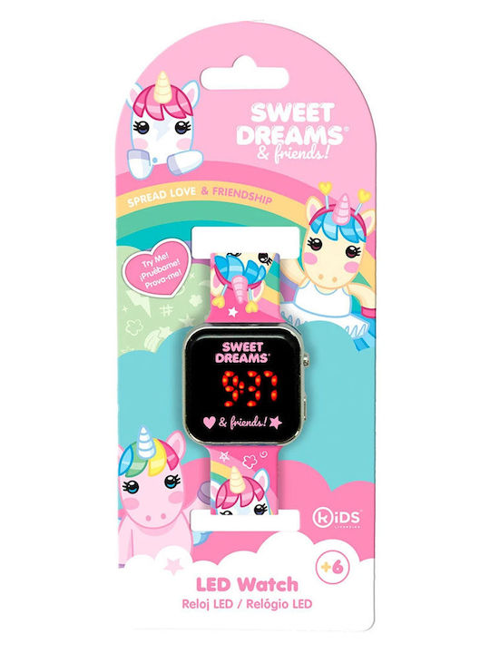Kids Licensing Παιδικό Ψηφιακό Ρολόι 35mm Sweet Dreams Πολύχρωμο