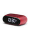 Lexon Tischuhr mit Wecker Rot 94444DR