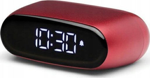 Lexon Tischuhr Digital LCD Kunststoff mit Wecker Rote 94444DR