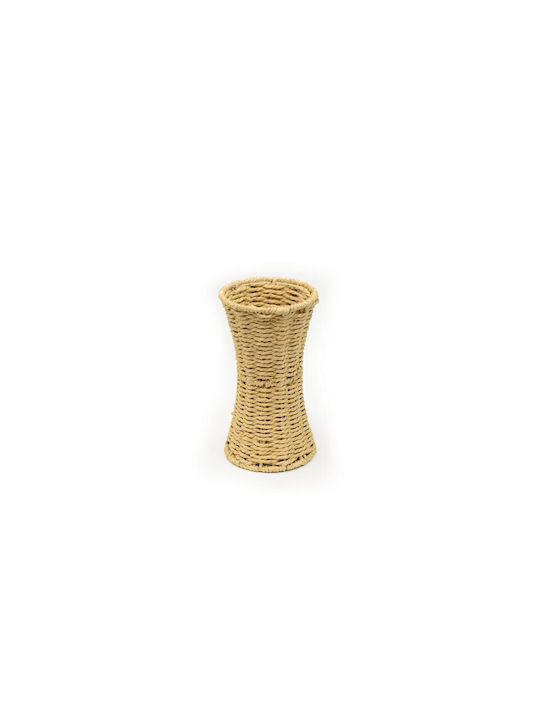 Faitakis Pack Διακοσμητικό Βάζο Ψάθινο Φ12.5xΥ22cm