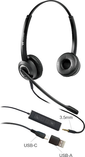Vbet VT6200UNC-D VOIP-Headset 3,5 mm und USB