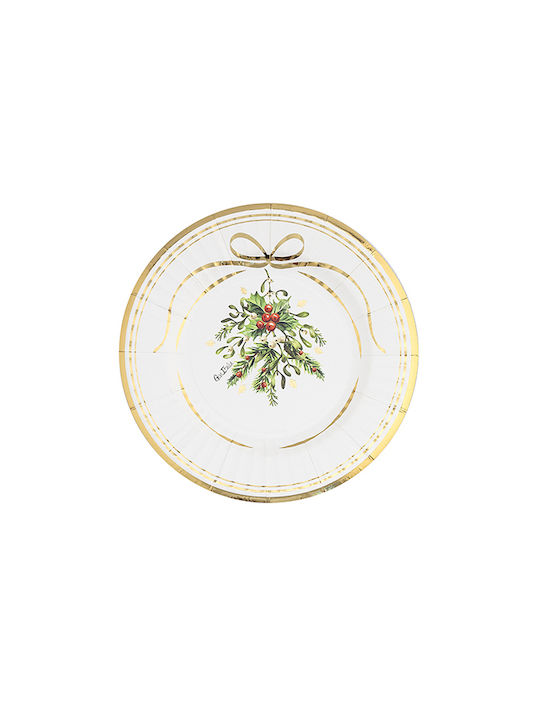 Set Christmas Plates Gold 8pcs