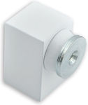 Magnetic Metallic Door Stopper White