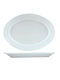Ionia Oval Serving Platter Made of White Porcelain 34x24cm 6 Pieces