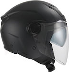 Faseed 760 Jet Helmet with Sun Visor ECE 22.06 Black Matt