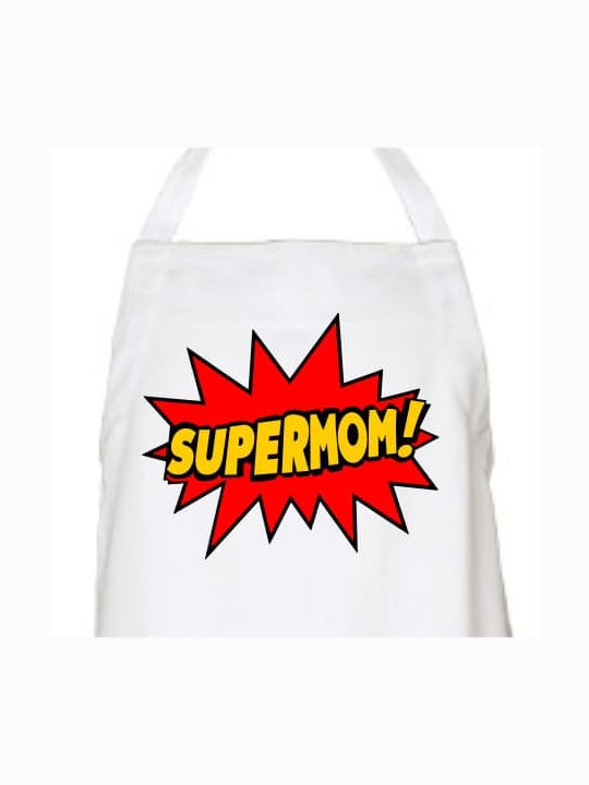 Supermom Kitchen Apron - White