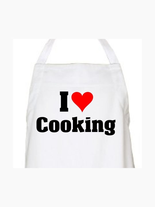 Kitchen apron I Love Cooking - Black