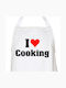 Kitchen apron I Love Cooking - Black