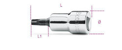 Beta Bit-Stecknuss mit Torx-Bit und Antriebsvierkant 3/8'' 1Stück