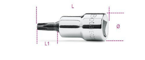 Beta Καρυδάκι με Μύτη Torx και Καρέ Υποδοχής 3/8''