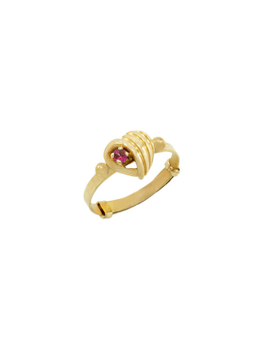 Gold Kids Ring with Design Heart 14K DXT0181