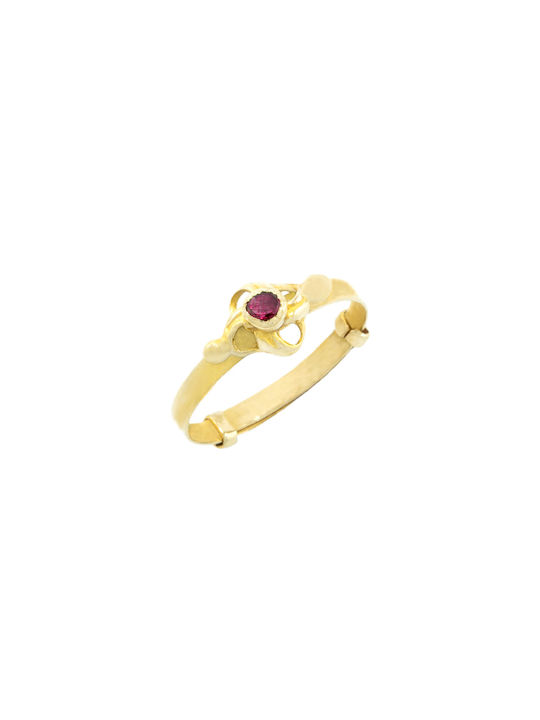 Gold Kids Ring with Stone 14K DXT0188