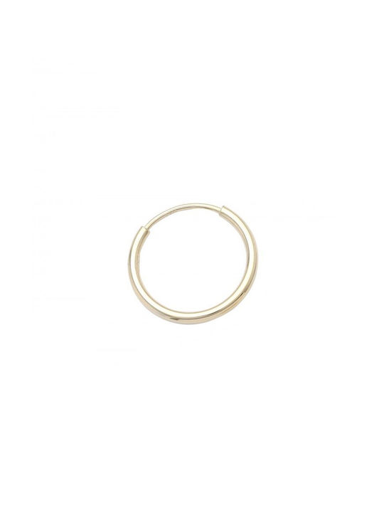 Paraxenies Men's Single Earring Hoop made of Silver Gold Plated