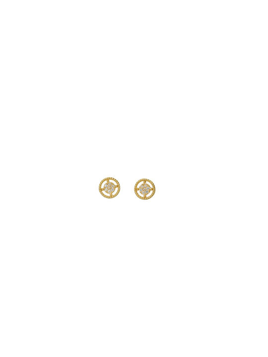 Dimiourgiko Vildiridis Earrings made of Gold 14K with Stones