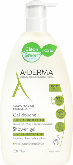 A-Derma Hydra-Protective Αφρόλουτρο σε Gel Καταπραϋντικό 750ml