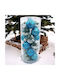 Hanging Ball Ornament Ornament Blue 5.7cm Set 24pcs