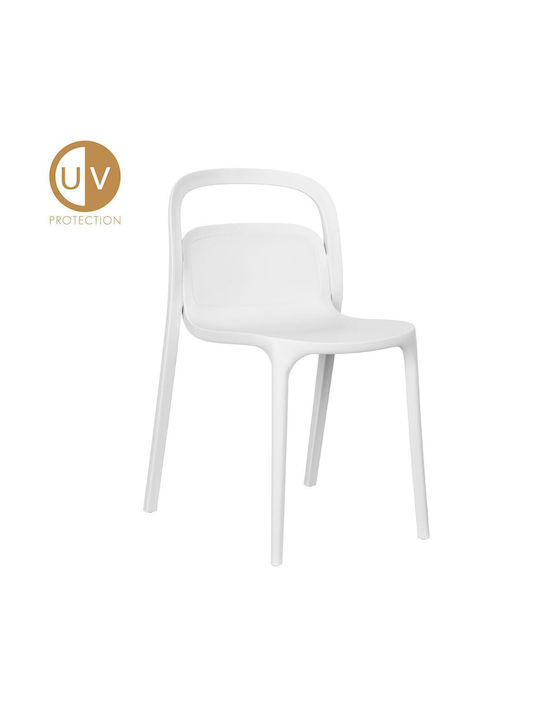 Smith Καρέκλες Κουζίνας από Πολυπροπυλένιο Λευκό 4τμχ 52x43x79εκ.