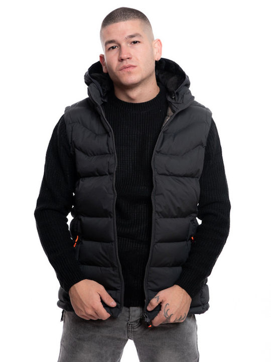 NYC Men's Sleeveless Jacket Black