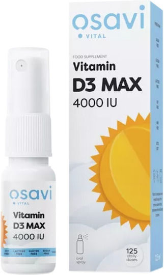 Osavi Vitamin D3 Max Βιταμίνη για Ενίσχυση του Ανοσοποιητικού & την Υγεία των Οστών 4000iu 12.5ml