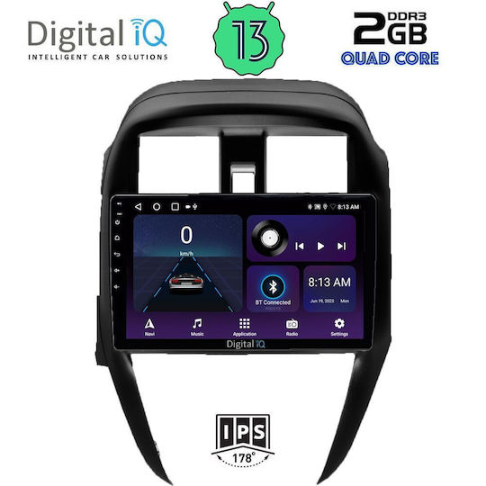 Digital IQ Car Audio System for Nissan Sunny 2015-2016 (Bluetooth/USB/WiFi/GPS/Apple-Carplay/Android-Auto) with Touch Screen 10"