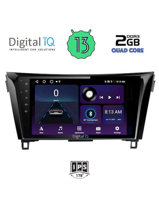 Digital IQ Ηχοσύστημα Αυτοκινήτου για Nissan Qashqai 2014-2021 (Bluetooth/USB/AUX/WiFi/GPS/Android-Auto) με Οθόνη Αφής 10"