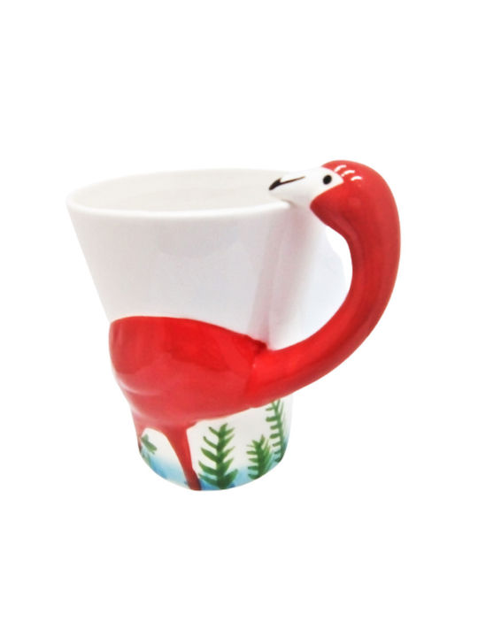 Φλαμινγκο Mug Ceramic Pink 1pcs