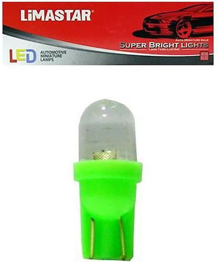 Limastar Lamps Car & Motorcycle T10 LED Green 1pcs