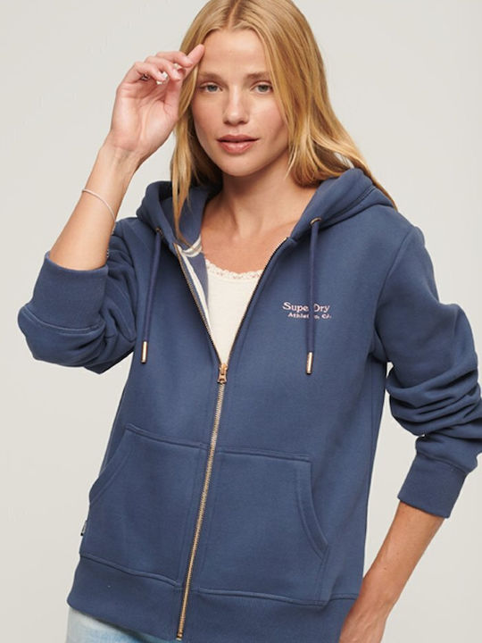 Women's Sweatshirt Jacket Hooded Blue