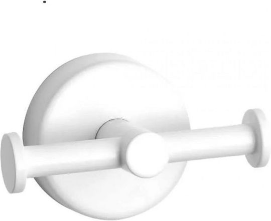 Kapitan Bathroom Hook Single with Screws 7.5x4.5cm Inox White