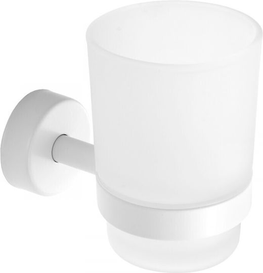 Kapitan Wall-mounted Cup Holder Glass White