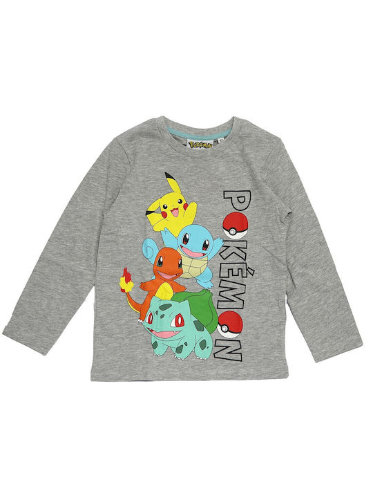 Kids Blouse Long Sleeve grey Pokémon