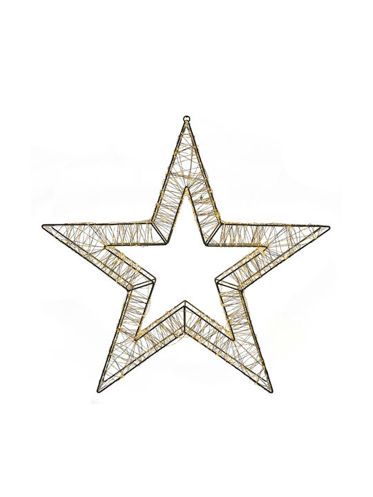 Zen Collection Metal Illuminated Christmas Decorative Pendant Star 55x8x58cm