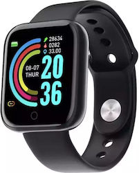 Y68 Smartwatch με Παλμογράφο (Μαύρο)