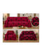 No 13 Throws Set 3 pcs Chenille Red