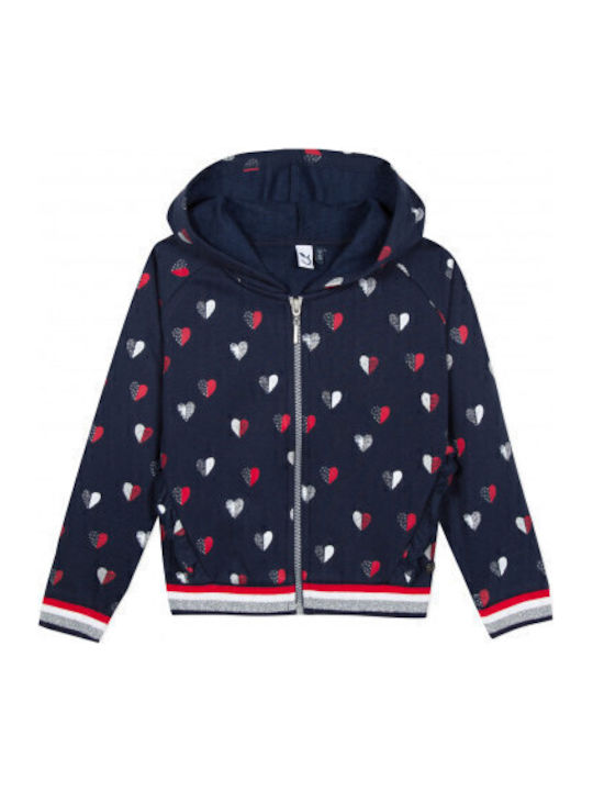 Kids Sweatshirt Cardigan with Hood Blue