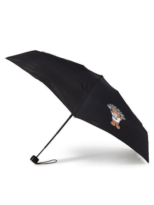 Moschino Supermini Regenschirm Kompakt Schwarz