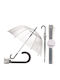 Automatic Umbrella with Walking Stick Transparent