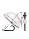 Paris Automatic Umbrella with Walking Stick Transparent