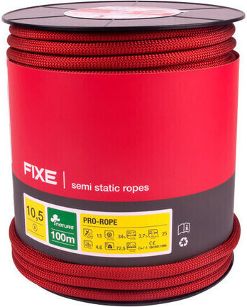 Fixe TR-FC-65611200_1_10 Στατικό Σχοινί Ορειβασίας με Μήκος 200m Κόκκινο