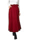 Potre High Waist Skirt in Burgundy color