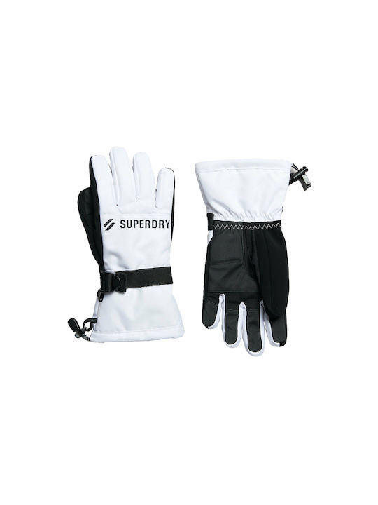 Superdry Unisex Γάντια Σκι & Snowboard Λευκά