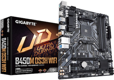 Gigabyte B450M DS3H WiFi Mainboard Micro ATX mit AMD AM4 Sockel