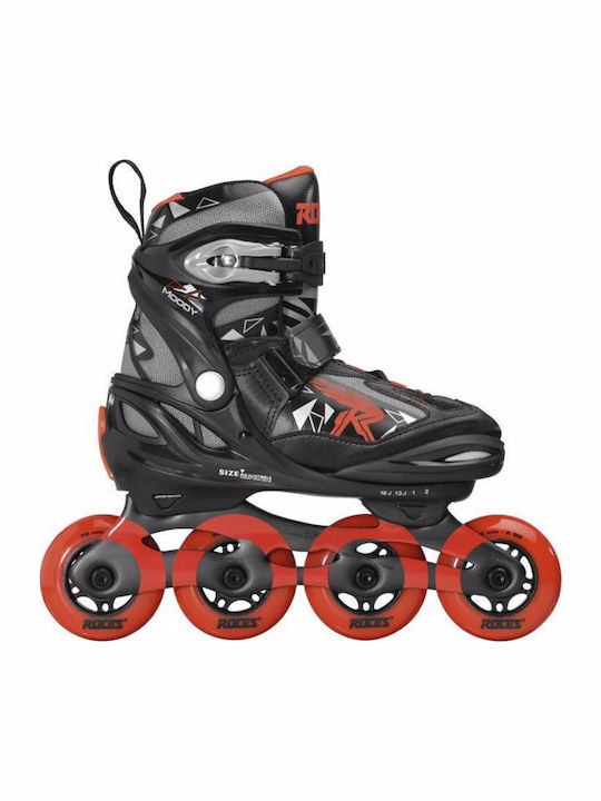 Roces Moody Inline Αυξομειούμενα Rollers Μαύρα Παιδικά