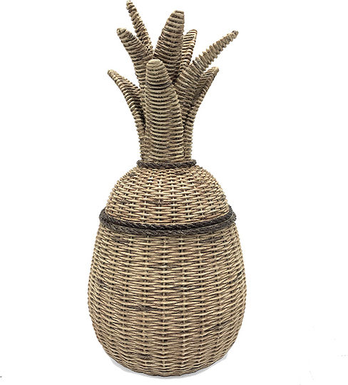 Atmosphera Glass Sweet Jar with Lid Brown 12x25cm