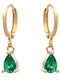 LifeLikes Earrings Hoops Gold Plated with Stones