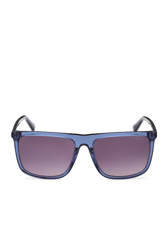 Gant Unisex Sunglasses with Blue Plastic Frame and Purple Gradient Polarized Lens GA7219 90B